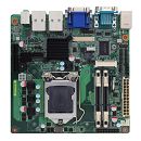 MANO861 - Mini-ITX SBC with LGA1155 Socket 3rd Gen Intel® Core™ Processor, Intel® H61, VGA/DVI-D/LVDS, Dual LANs and HD Audio